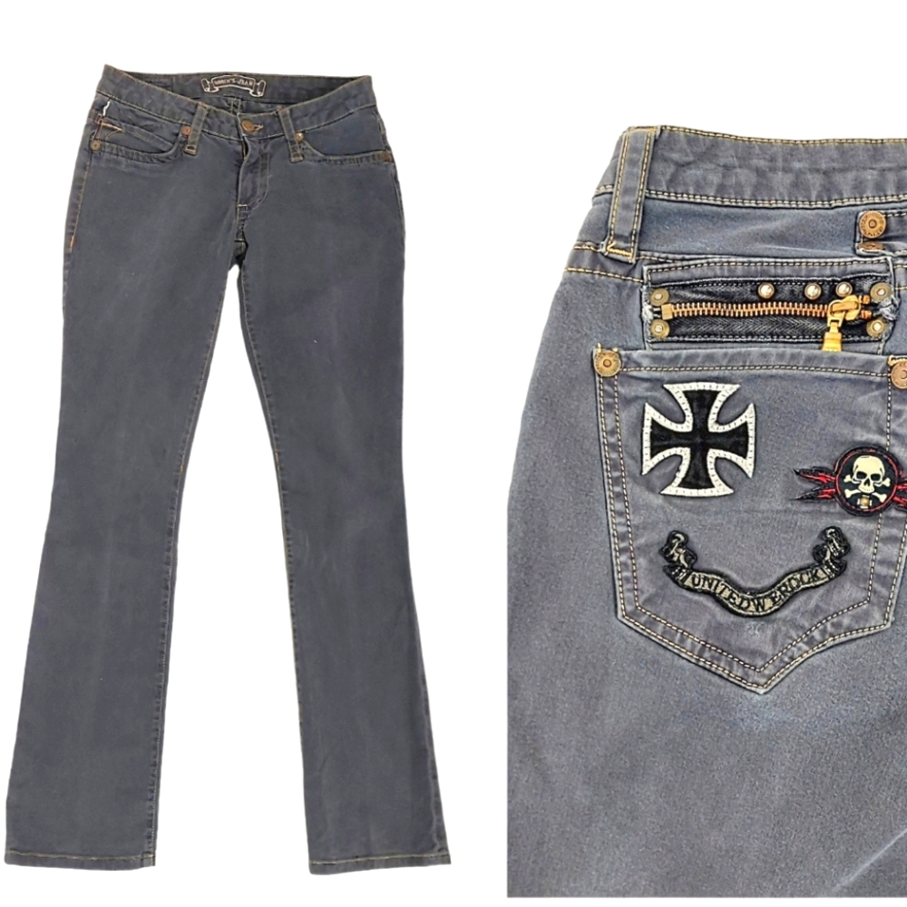 Robins Jeans Women’s Rock N Roll Grayish Straight Leg Jeans
